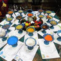 Natural dyes in rugs