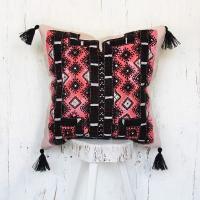 Tribal mirror work and hand embroidered pillow covers