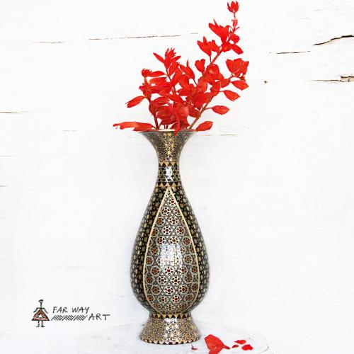 Handmade Wood Marquetry Vase