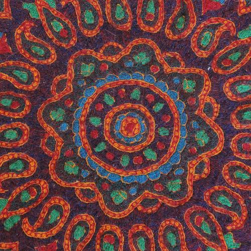 Ethnic Hand Embroidered Mandala Tablecloth embossed ethnic hand embroidery4 farwayart