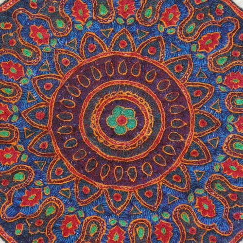 Embossed Hand Embroidered Mandala Tablecloth embossed hand embroidered mandala tablecloth2 farwayart