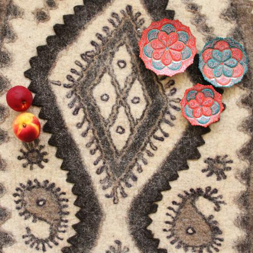 Persian Handmade Wool Felt Rug felt floor cover farwayart