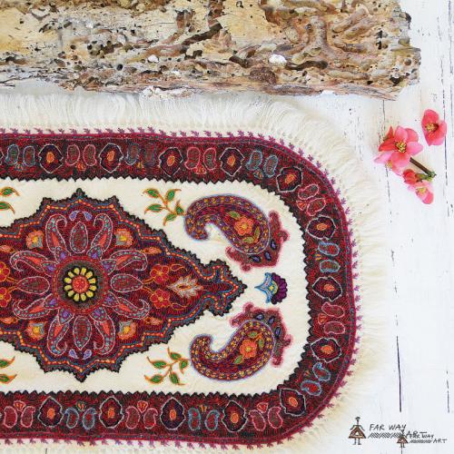 Persian Ethnic Hand Embroidered Textile hand embroidery tablecloth4 farwayart