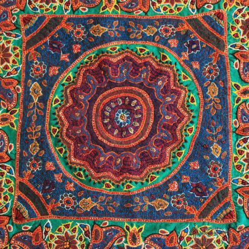 Hand Embroidered Mandala Tapestry Wall Hanging