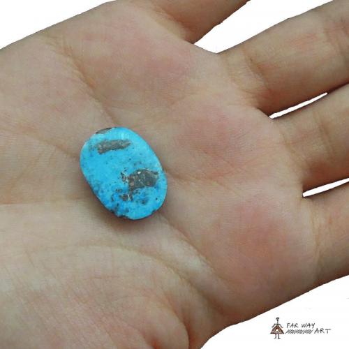 Oval sky blue turquoise turquoise nishabour farwayart