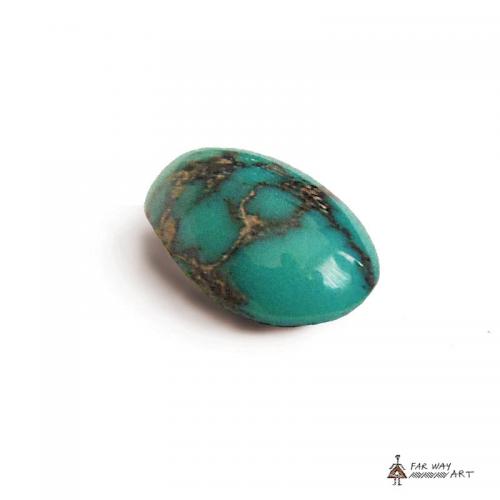 Oval blue turquoise gemstone turquoise stone farwayart