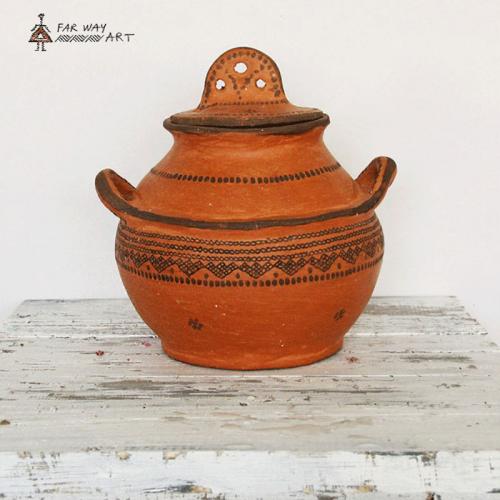 Decorative Tribal Pottery Pot bohemian home decor farwayart