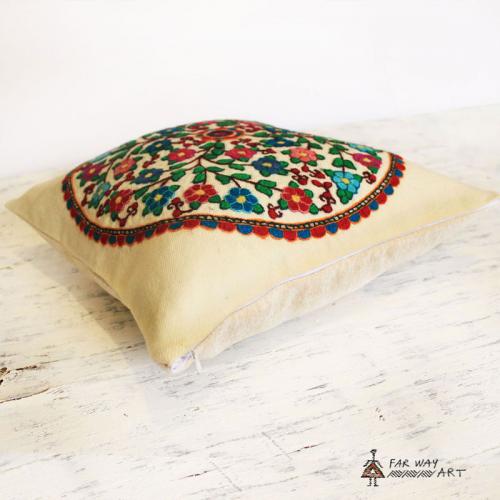 Hand-embroidered Suzani Pillow Cover bohemian pillow3 farwayart