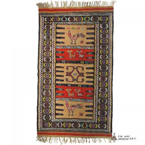 Persian nomadic rug (Kurdish Sofreh) bohemian rug decor3 farwayart