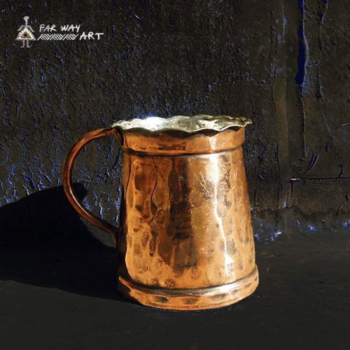 Persian hand hammered copper mug