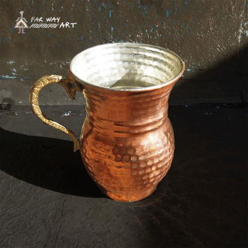 Persian hand hammered copper decor copper hammered mug farwayart