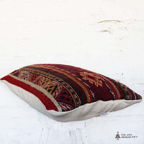 Persian Nomadic Rug Lumbar Pillow Cover handmade nomadic rug lumbar pillow3 farwayart