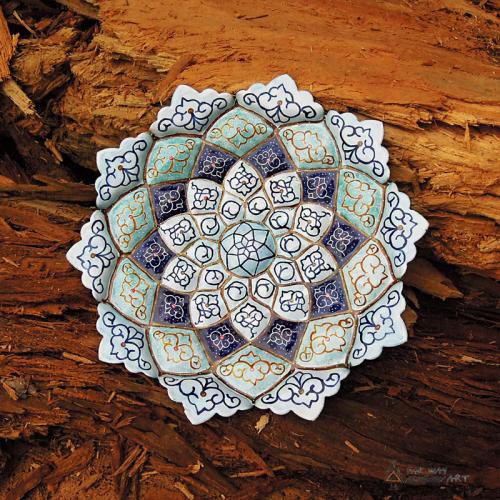 Persian Hand Painted Mandala Plate Wall Art