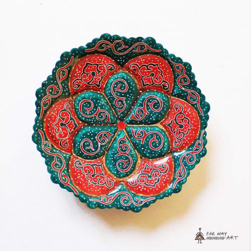 Hand-painted & Enameled Mandala Plates (Meenakari) handpainted plates4 farwayart