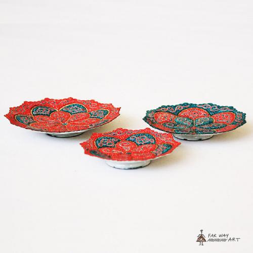 Hand-painted & Enameled Mandala Plates (Meenakari) handpainted plates5 farwayart