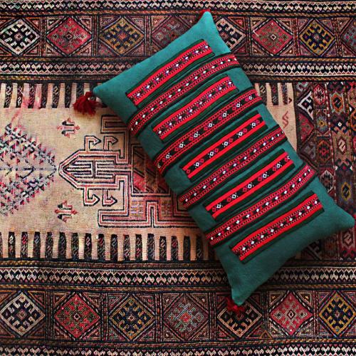 Tribal Hand Embroidery Pillow