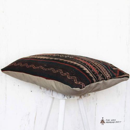 Antique Persian Tribal Rug Pillow no.3 lumbar antique rug pillow3 farwayart