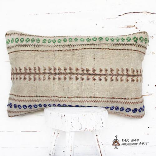 Antique Lumbar Kilim Pillow