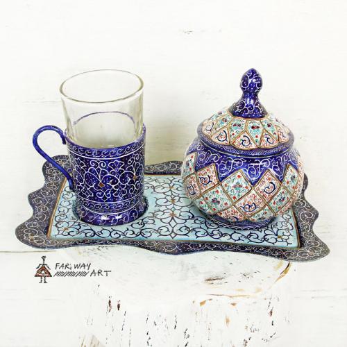 Meenakari Tea Set meenakari tea set farwayart 4