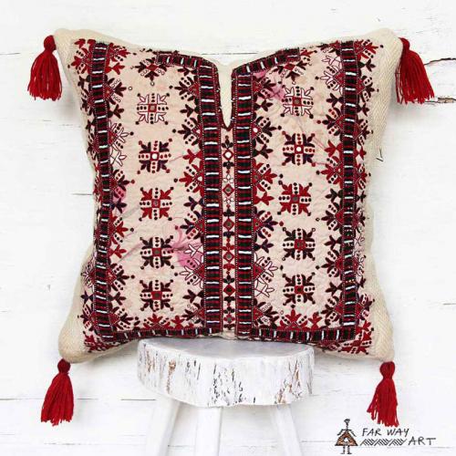 Tribal Mirror Embroidered Pillow