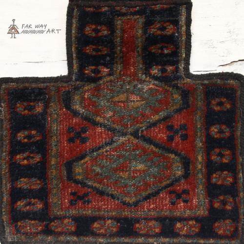 Antique Persian tribal salt bag rug persian antique nomadic salt bag farwayart4