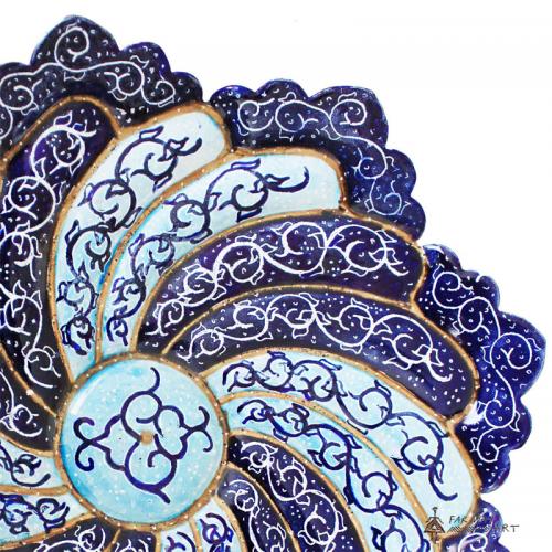 Hand Painted & Enameled Mandala Plate (Meenakari) persian minakari2 farwayart