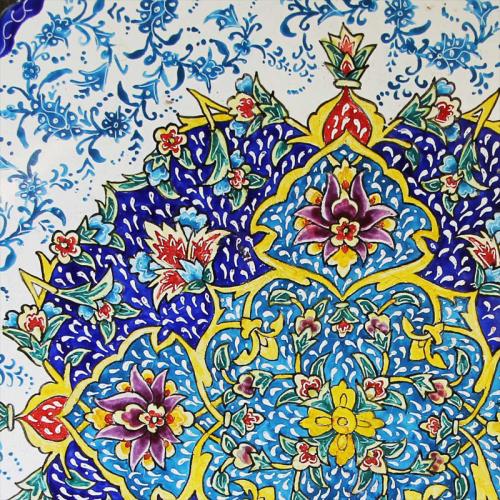 Persian Hand-painted Meenakari Plate persian minkari2 farwayart