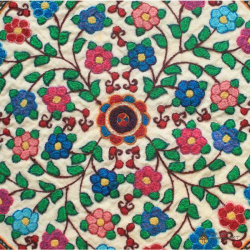 Hand-embroidered Suzani Pillow Cover persian needlework farwayart