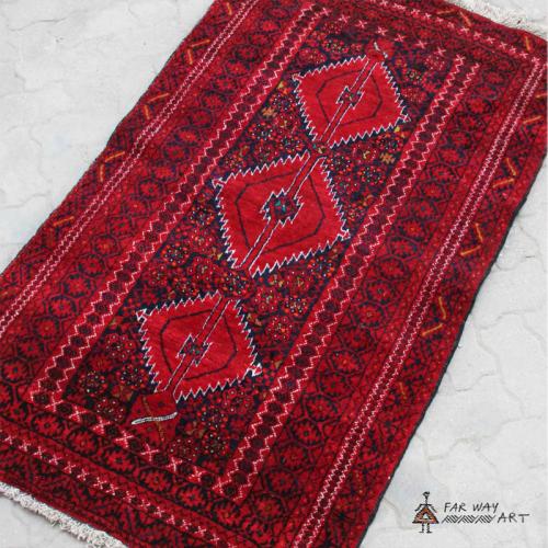 Persian Dark Red Medium-Size Carpet