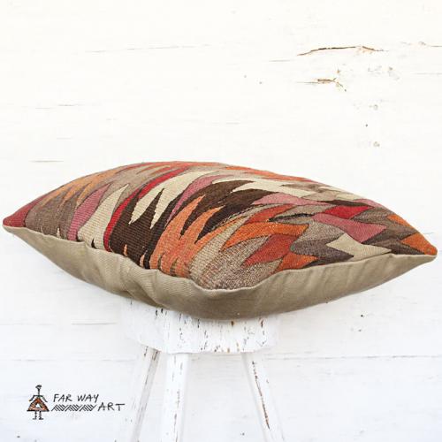 Unique Persian Nomadic Kilim Pillow persian tribal kilim pillow3 farwayart