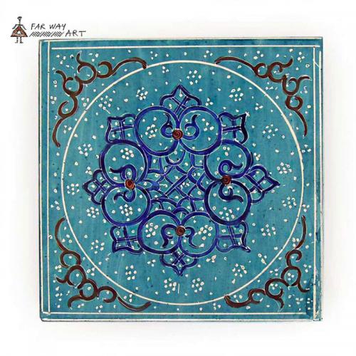 Persian Turquoise Hand-Painted ceramic tiles persian turquoise tile farwayart