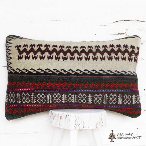 Minimal Tribal Lumbar Rug Pillow