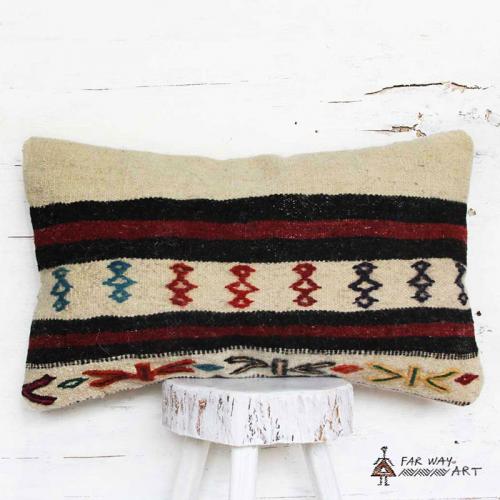 Minimal Nomadic Lumbar Kilim Pillow