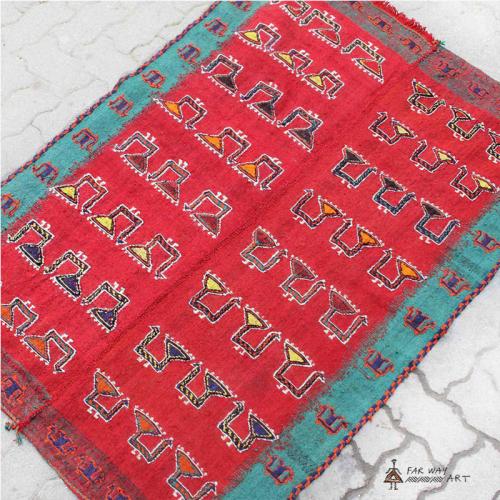 Persian Colorful Nomadic Flat Woven Rug