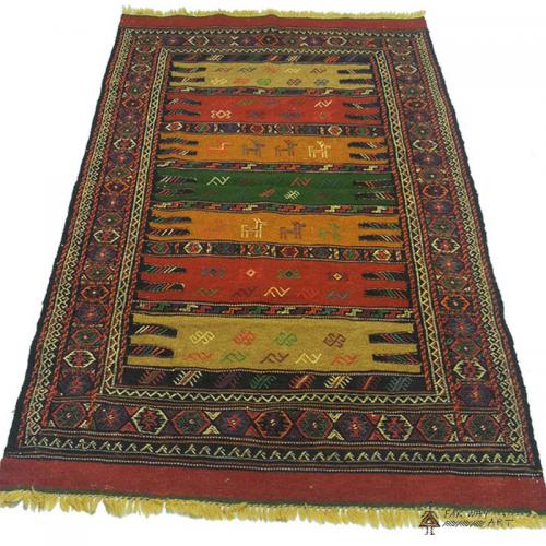 Persian nomadic kilim ( Kurdish Sofreh ) rug for sale farwayart
