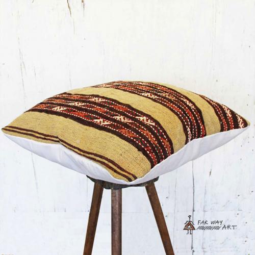 Striped Persian Tribal Kilim Pillow striped kilim pillow3 farwayart