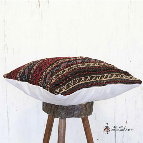 Striped Tribal Kilim Pillow striped tribal kilim pillow2 farwayart