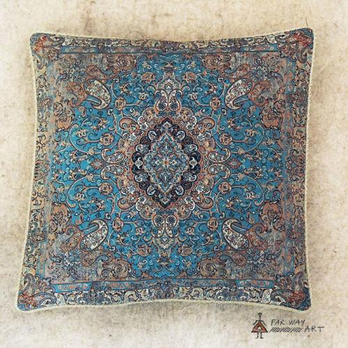 Hand-woven Termeh cushion cover