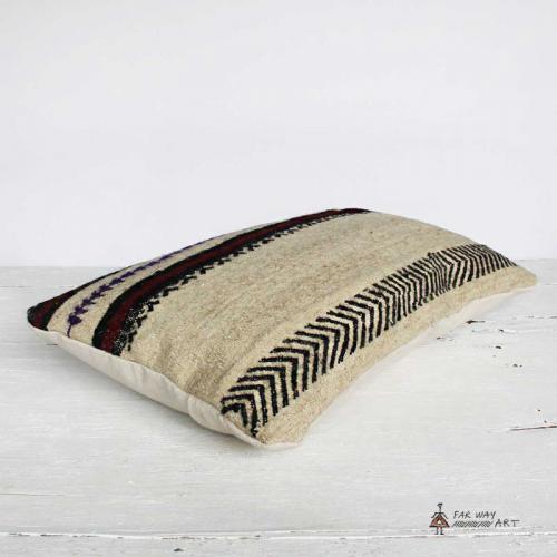Minimal Tribal Handmade Kilim Pillow tribal rug cushion3 farwayart