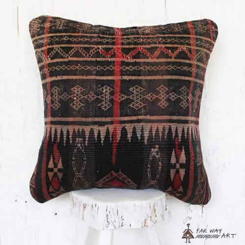 Antique Baloch Tribal Rug Pillow