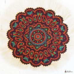 Ethnic Hand Embroidered Mandala Tablecloth