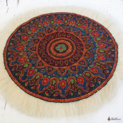 Embossed Hand Embroidered Mandala Tablecloth
