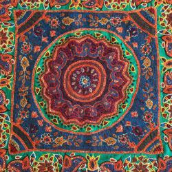 Hand Embroidered Mandala Tapestry Wall Hanging