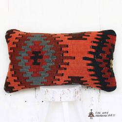 Antique Persian Kilim Lumbar Pillow