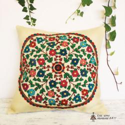 Hand-embroidered Suzani Pillow Cover