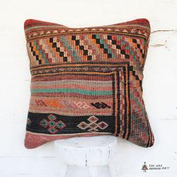 Pink Persian tribal kilim pillow no.1