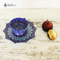 Hand-Painted Plate & Bowl (Persian "Meenakari")