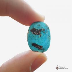 Oval sky blue turquoise