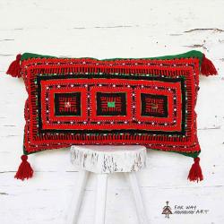 Tribal Hand Embroidered Pillow